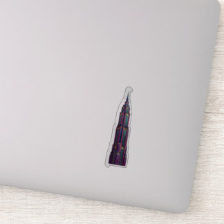 Neon Art Deco Skyscraper Sticker シール