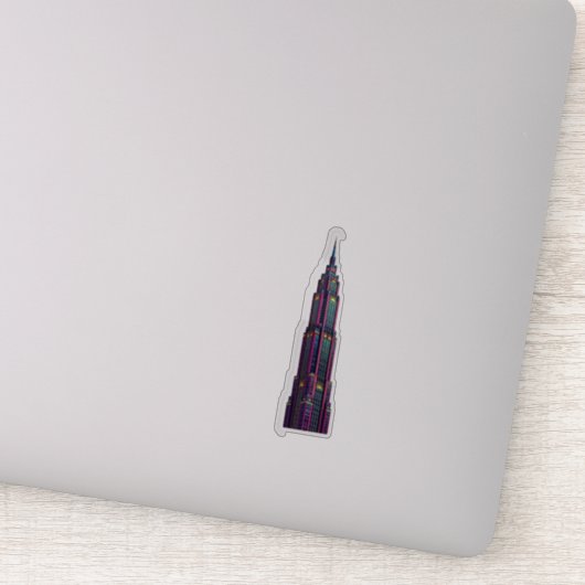 Neon Art Deco Skyscraper Sticker シール (詳細)