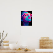 Neon Aura Poster | Bold Baddie Pop Art Print ポスター (キッチン)