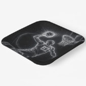 Neon Basketball Player Number 67 ペーパープレート (傾斜あり)