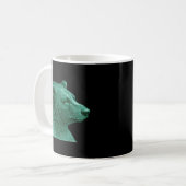 Neon Bear Line Art Coffee Mug – Modern Wildlife Il コーヒーマグカップ (正面左)