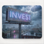 Neon Billboard with INVEST Text マウスパッド (正面)