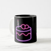 Neon birthday mug ツートーンマグカップ (正面左)
