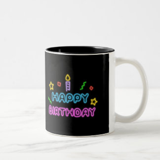 Neon birthday mug ツートーンマグカップ