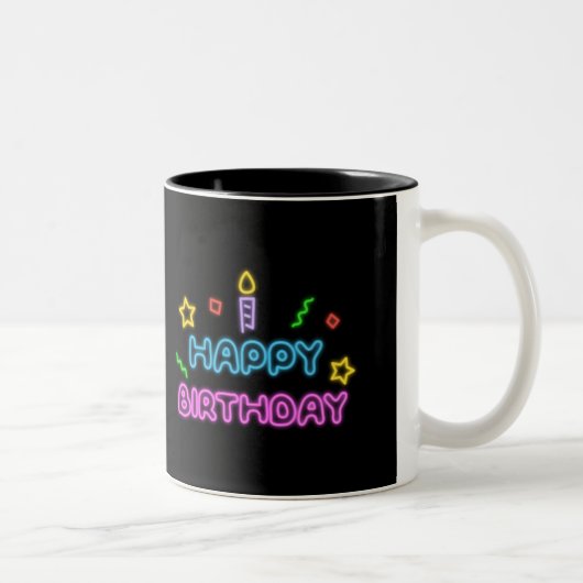 Neon birthday mug ツートーンマグカップ (右)