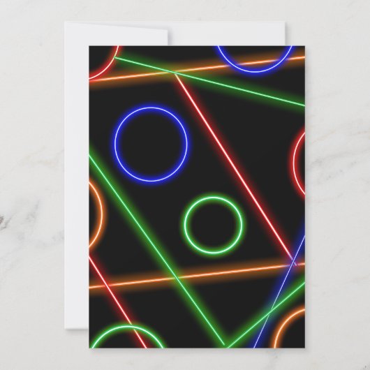 Neon Birthday Party Invitation 招待状 (裏面)