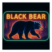 Neon Black Bear Poster ポスター (正面)