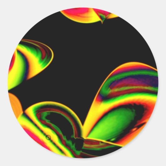 Neon Blätter ラウンドシール (正面)