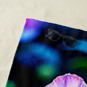 Neon Bloom Flower Magic Glow Design ビーチタオル (インサイチュ)