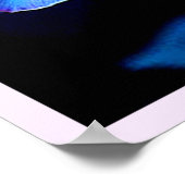 Neon Bloom Flower Magic Glow Design ポスター (角)