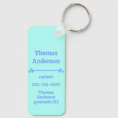 Neon Blue Color Pattern キーホルダー (裏面)