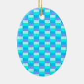 Neon Blue Color Pattern セラミックオーナメント (裏面)