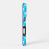 Neon Blue Color Pattern iPhone 16ケース (右側面)