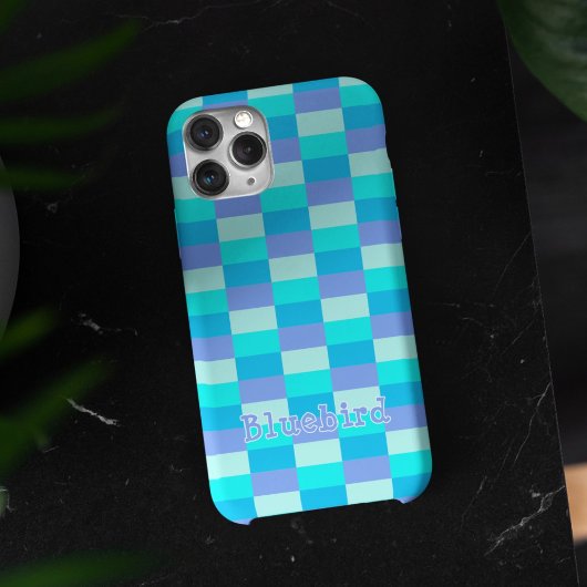 Neon Blue Color Pattern iPhone 16ケース
