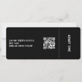 Neon Blue, Hot Pink, and Black Cinema Ticket 招待状 (裏面)