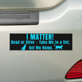 Neon Blue "I Matter" Bumper Sticker バンパーステッカー (車上)