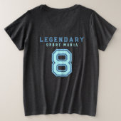 Neon Blue Soccer Ball | Cool Sport Gifts For Boys プラスサイズTシャツ (デザイン裏面)