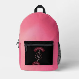 Neon blush pink and rosegold AI Print Cut Sew Bag プリントバックパック