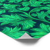 Neon Botanical Texture: Seamless Luminous Ivy ポスター (角)