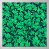 Neon Botanical Texture: Seamless Luminous Ivy ポスター (正面)