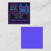 NEON BOUNCE HOUSE BIRTHDAY PARTY Rental Inflatable スクエア名刺 (正面/裏面)