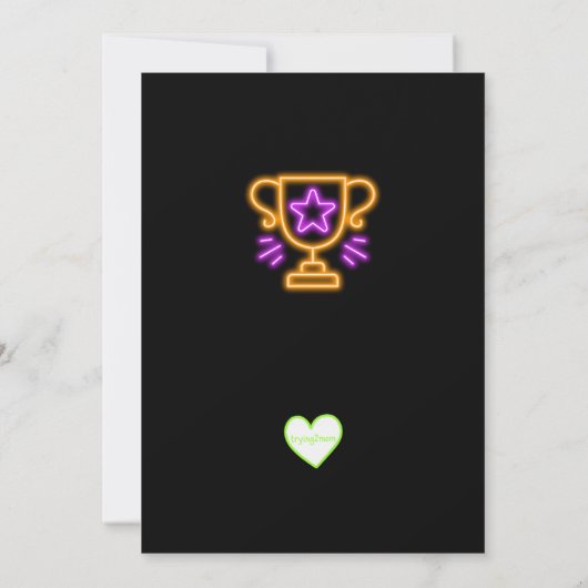 Neon Bowling Birthday 招待状 (裏面)