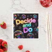 Neon Bubbles For a Life Decision  スタンダードカクテルナプキン (インサイチュ)