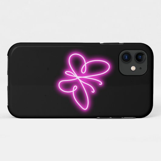 Neon butterfly Case-Mate iPhoneケース (裏面(横))