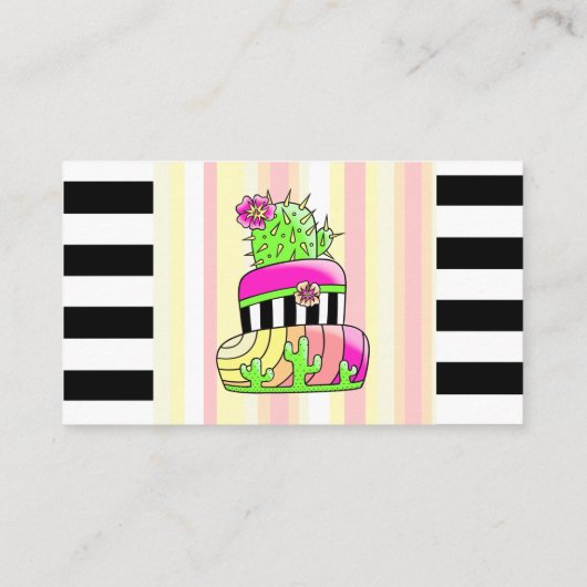 Neon Cactus Business Card 名刺 (裏面)