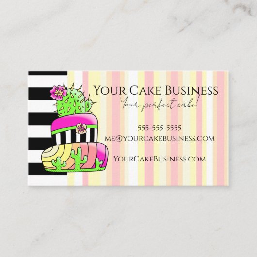 Neon Cactus Business Card 名刺 (正面)