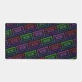 Neon Cassette Desk Mat – Red Green デスクマット (正面)