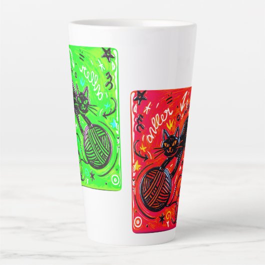 Neon Cat Coffee   カフェラテマグ (正面)