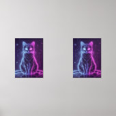 **Neon Cat Design – Glowing Futuristic Feline Art* (正面)