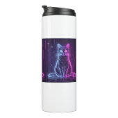 **Neon Cat Design – Glowing Futuristic Feline Art* タンブラー (回転右)