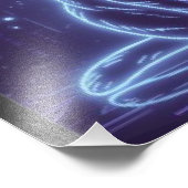 **Neon Cat Design – Glowing Futuristic Feline Art* フォトプリント (角)