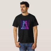 **Neon Cat Design – Glowing Futuristic Feline Art* Tシャツ (正面フル)