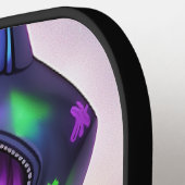 Neon Catgirl Pickleball Night Vibes ピックルボールラケット (左詳細)