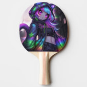 Neon Catgirl Table Tennis Vibes 卓球ラケット (裏面)