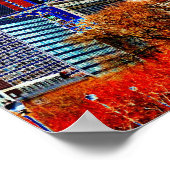 Neon Chicago Skyline Fine Art Poster ポスター (角)