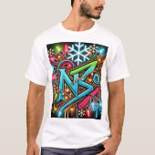 Neon Christmas Lights T shirt Tシャツ (正面)