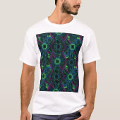Neon Circuit Matrix – Techno Symmetry in Motion Tシャツ (正面)