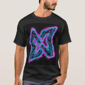 Neon Circuit X Tech T-Shirt Futuristic tee Tシャツ (正面)