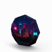 Neon City Skyline: Retro-Futurism フォトブロック (右)