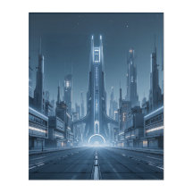 Neon Cityscape: Futuristic Glow