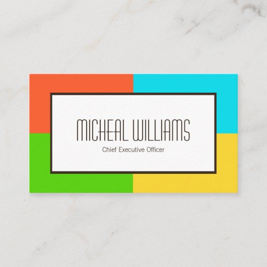Neon Color Block CEO Companyの名刺 名刺 (正面)