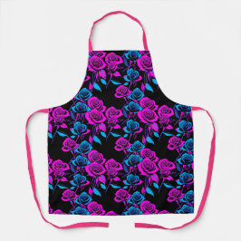 Neon Colored Roses エプロン