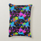 Neon Colorful Pattern アクセントクッション (裏面(縦))