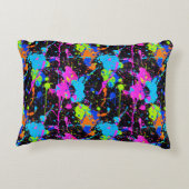 Neon Colorful Pattern アクセントクッション (裏面)