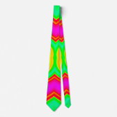 Neon Colors Abstract Pattern ネクタイ (正面)