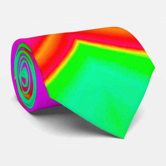Neon Colors Abstract Pattern ネクタイ (ロール)